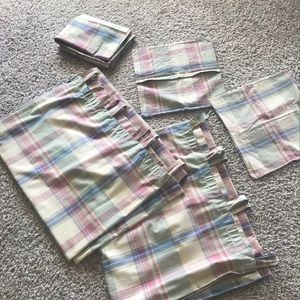 Curtains, pillow covers, matching fabric